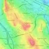 Mapa topográfico Oxton, altitude, relevo