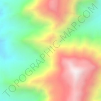 Mapa topográfico Yemit, altitude, relevo