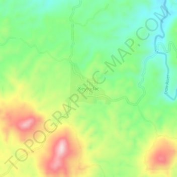 Mapa topográfico Keytodac, altitude, relevo