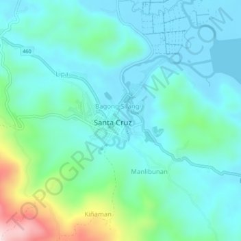 Mapa topográfico Maharlika, altitude, relevo