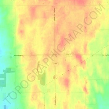 Mapa topográfico Jericho, altitude, relevo