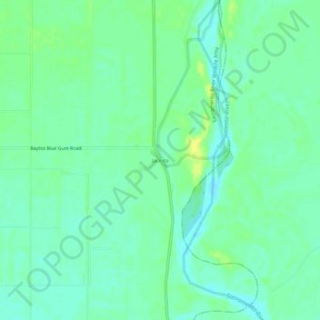 Mapa topográfico Jacinto, altitude, relevo
