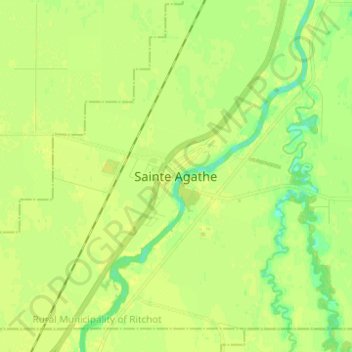 Mapa topográfico Sainte Agathe, altitude, relevo