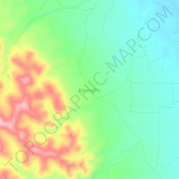 Mapa topográfico Naranjillo, altitude, relevo