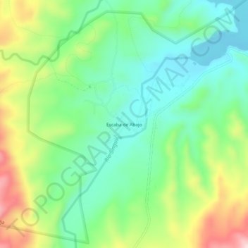 Mapa topográfico Escaba de Abajo, altitude, relevo