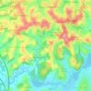 Mapa topográfico Jardim São Lourenço, altitude, relevo