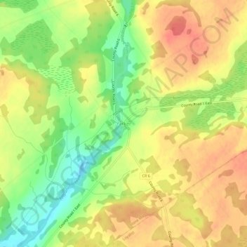 Mapa topográfico Yarker, altitude, relevo