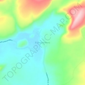 Mapa topográfico El Resumidero, altitude, relevo