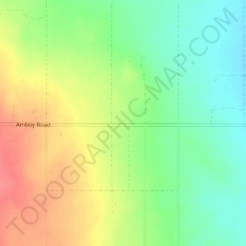 Mapa topográfico Wonder Valley, altitude, relevo