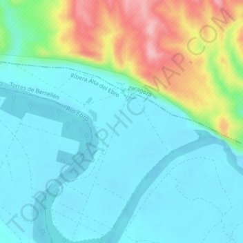 Mapa topográfico Soto de Santa Inés, altitude, relevo
