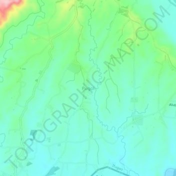 Mapa topográfico Pugol, altitude, relevo