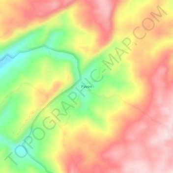 Mapa topográfico Pavon, altitude, relevo