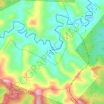 Mapa topográfico Caserio, altitude, relevo