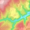 Mapa topográfico Le Plain d'Ahuy, altitude, relevo