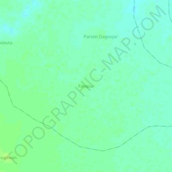 Mapa topográfico Fatepur, altitude, relevo