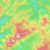 Mapa topográfico Pinhal dos Guarás, altitude, relevo