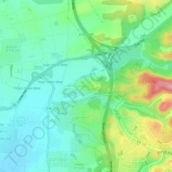 Mapa topográfico Barkai, altitude, relevo