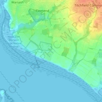 Mapa topográfico Chilling, altitude, relevo