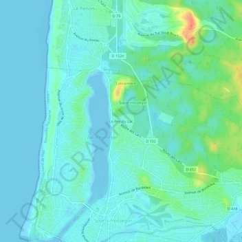 Mapa topográfico Lo Rey du Lac, altitude, relevo