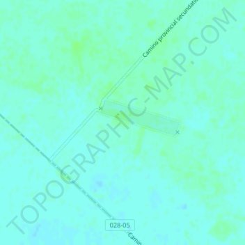 Mapa topográfico Román Báez, altitude, relevo