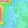 Mapa topográfico Le Murat, altitude, relevo