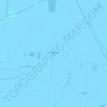 Mapa topográfico Corte Sant'Anna II, altitude, relevo