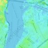 Mapa topográfico WNYC-AM (New York), altitude, relevo