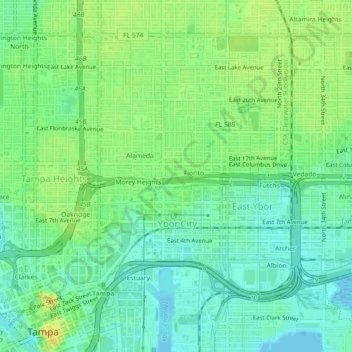 Mapa topográfico La Casa, altitude, relevo