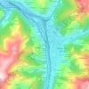Mapa topográfico Les cases d'Efrén, altitude, relevo