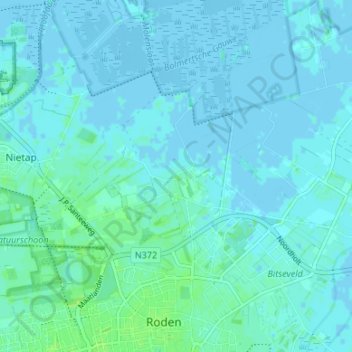Mapa topográfico Leutingewolde, altitude, relevo