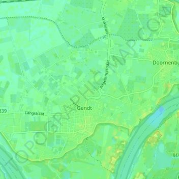 Mapa topográfico Kapel, altitude, relevo