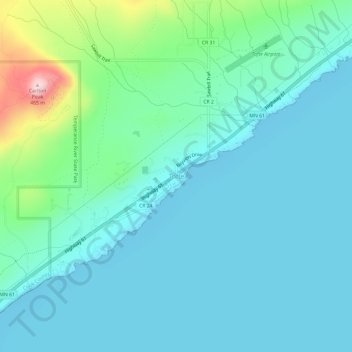 Mapa topográfico Tofte, altitude, relevo