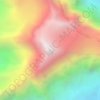 Mapa topográfico Pico Sur, altitude, relevo