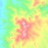 Mapa topográfico Cerro Argolla, altitude, relevo