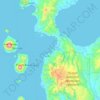 Mapa topográfico Pulau Sibu, altitude, relevo