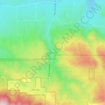Mapa topográfico Largo Vista, altitude, relevo