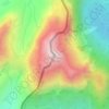 Mapa topográfico Cerro Cacho, altitude, relevo
