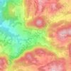 Mapa topográfico Villa d'Aiano, altitude, relevo