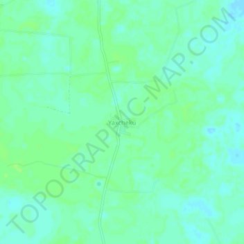 Mapa topográfico Yaxchekú, altitude, relevo