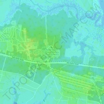 Mapa topográfico Naval Nuclear Power Training Command, altitude, relevo