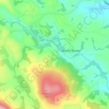 Mapa topográfico Olde Yard, altitude, relevo