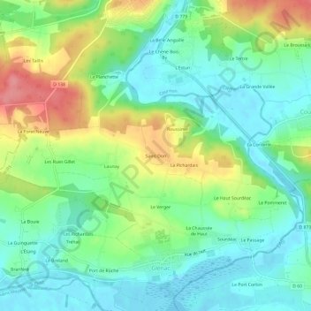 Mapa topográfico Saint-Don, altitude, relevo