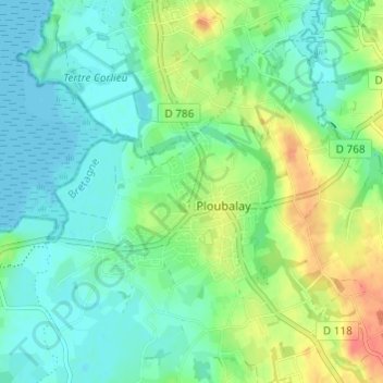 Mapa topográfico Les Ormelets, altitude, relevo