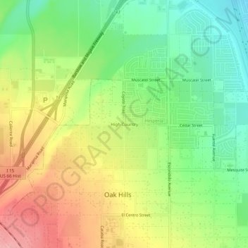 Mapa topográfico High Country, altitude, relevo