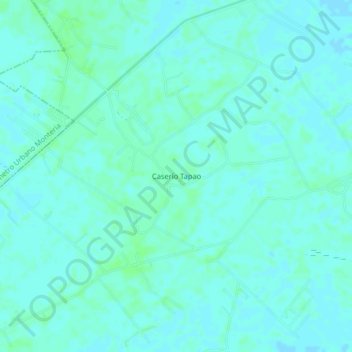 Mapa topográfico Caserío Tapao, altitude, relevo