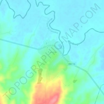 Mapa topográfico Funda, altitude, relevo