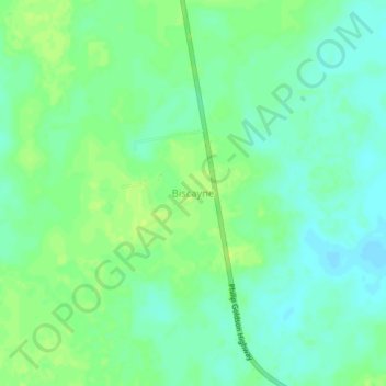 Mapa topográfico Biscayne, altitude, relevo