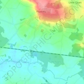 Mapa topográfico Stone Abbage, altitude, relevo