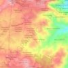 Mapa topográfico Comunidad Tres Palmas, altitude, relevo