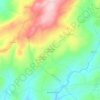 Mapa topográfico Colherinhas de Cima, altitude, relevo